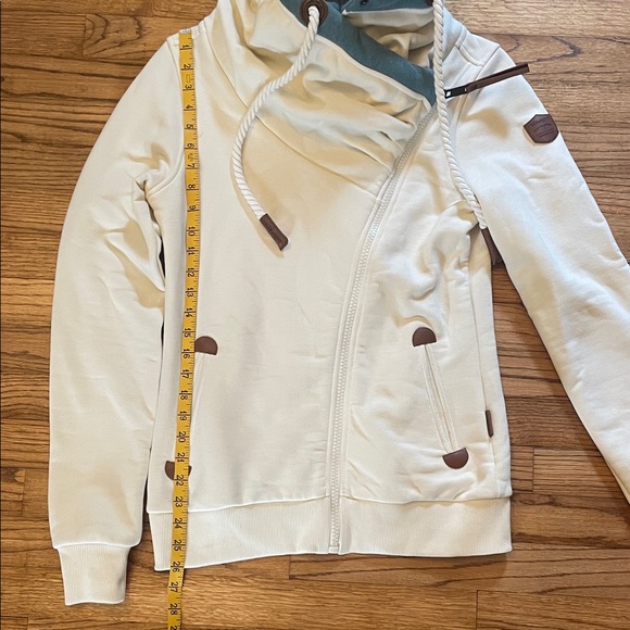 Wanakome Hestia Side Zip Cream and Teal Women's Jacket Sz XS - Picture 10 of 11